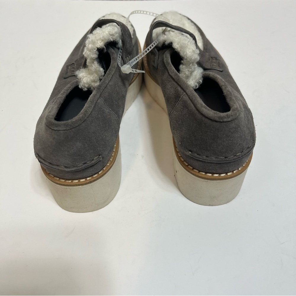 Vince Shearling Zola Suede Slip On Platform Loafer 6.5 - Picture 7 of 11